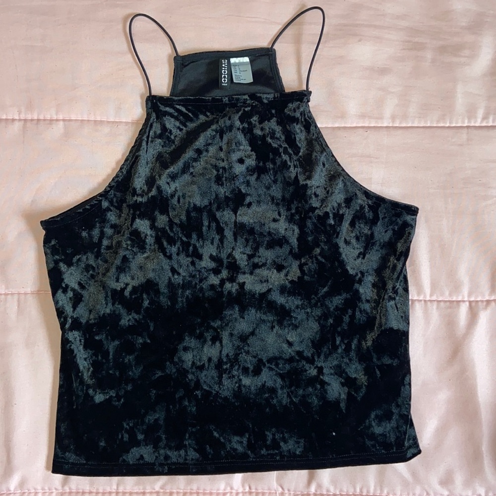 Velvet halter top